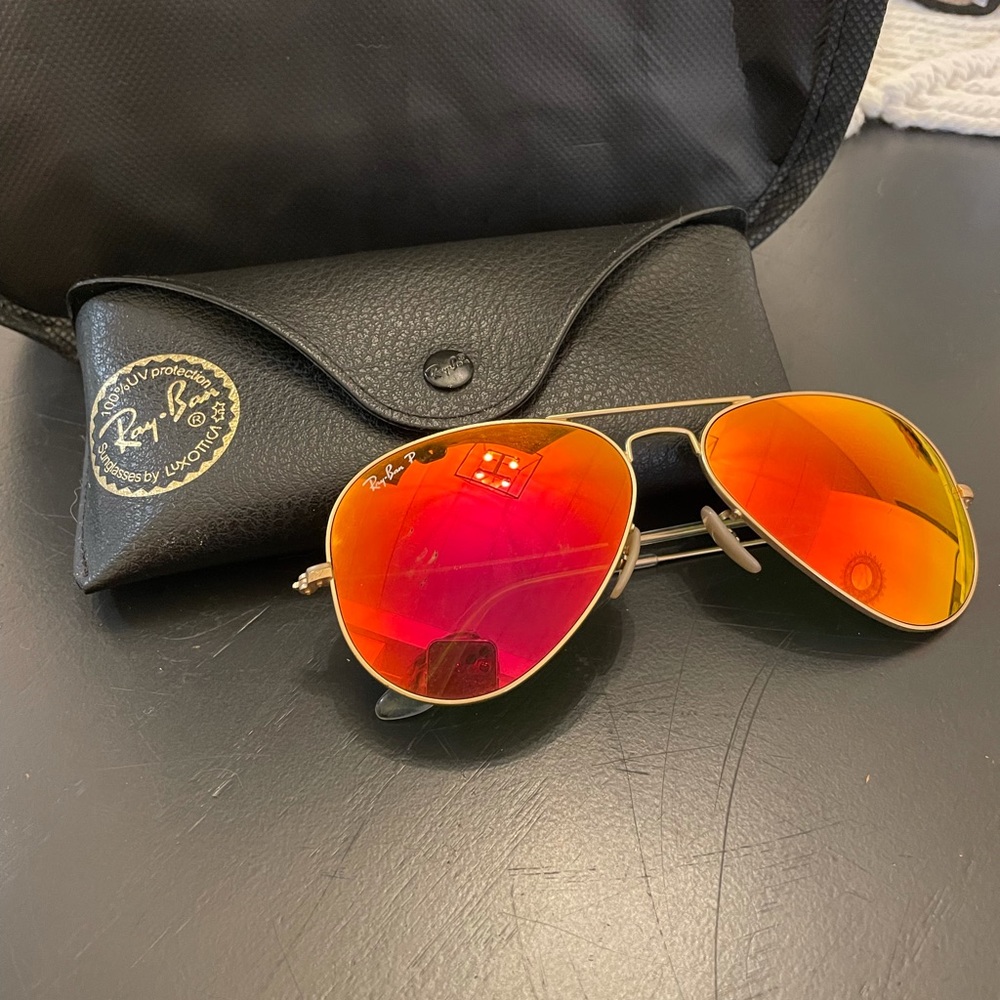 Ray-Ban Orange Polarized Aviators